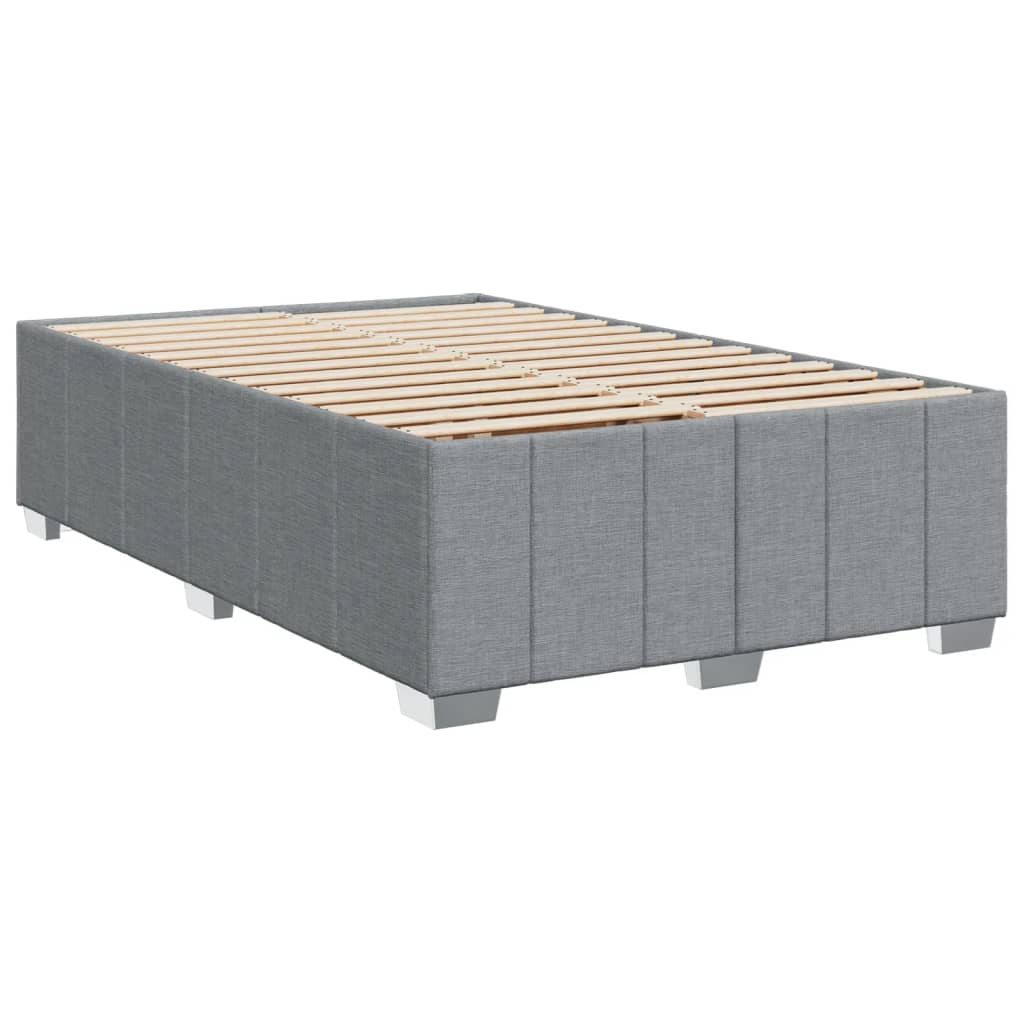 vidaXL Bedframe zonder matras 120x190 cm stof lichtgrijs afbeelding