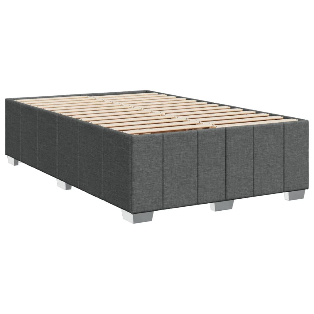 vidaXL Bedframe zonder matras 120x190 cm stof donkergrijs afbeelding