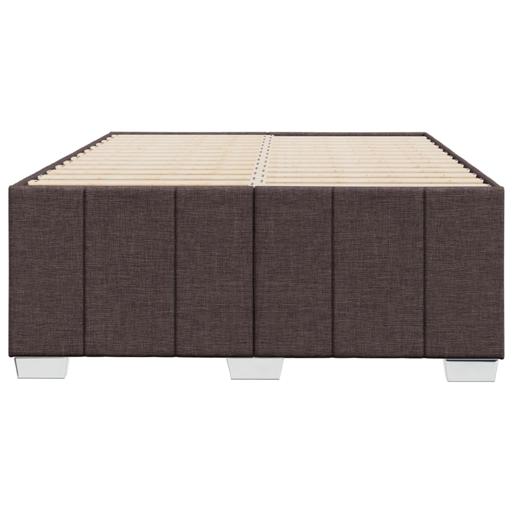 vidaXL Bedframe zonder matras 120x190 cm stof donkerbruin bruin, foto 4