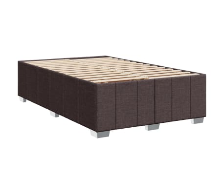 vidaXL Bedframe zonder matras 120x190 cm stof donkerbruin