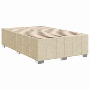 vidaXL Cadre de lit sans matelas cr&egrave;me 120x190 cm tissu