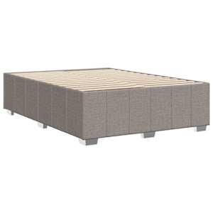 Rám postele bez matrace taupe 140 x 190 cm textil - obrázek 6