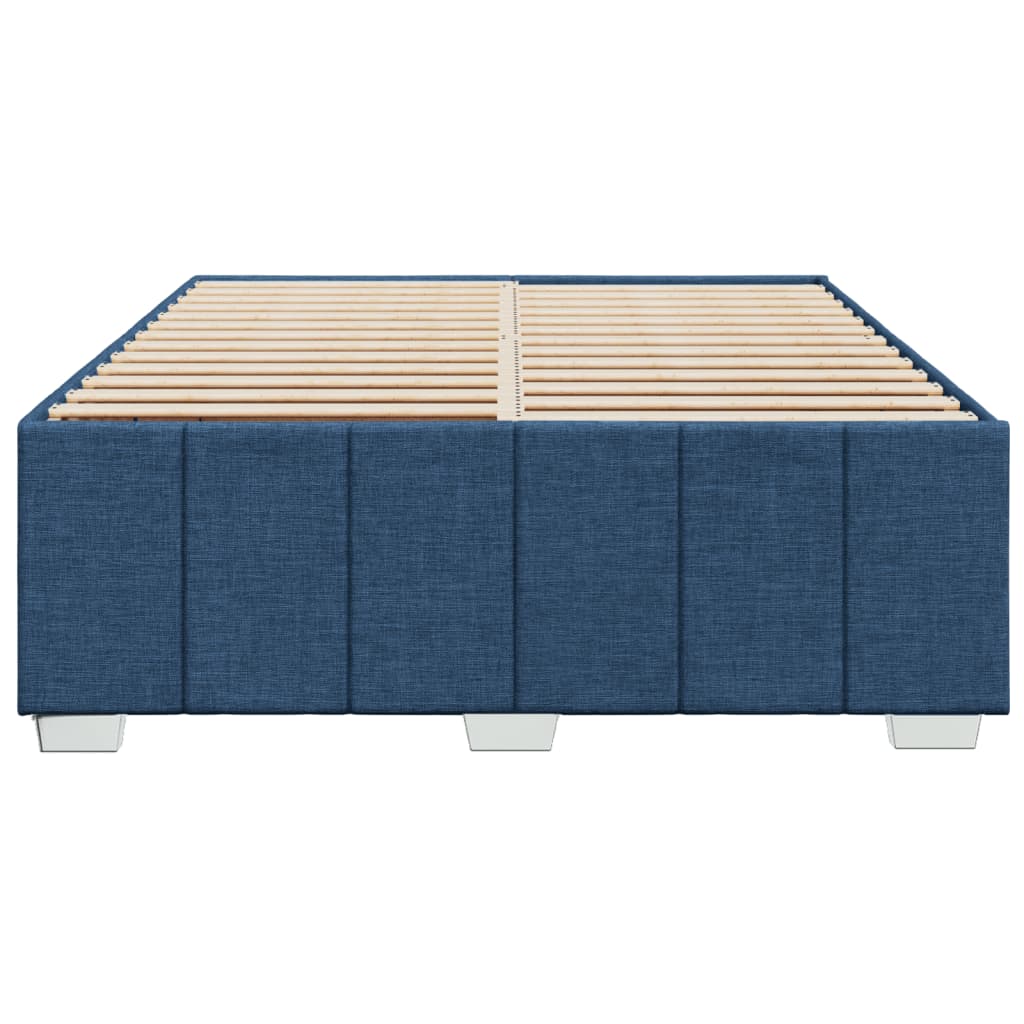 vidaXL Bedframe zonder matras stof blauw 140x190 cm, foto 4
