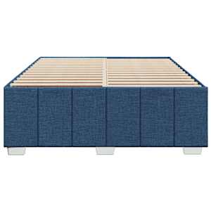 Rám postele bez matrace modrý 140 x 190 cm textil - obrázek 4
