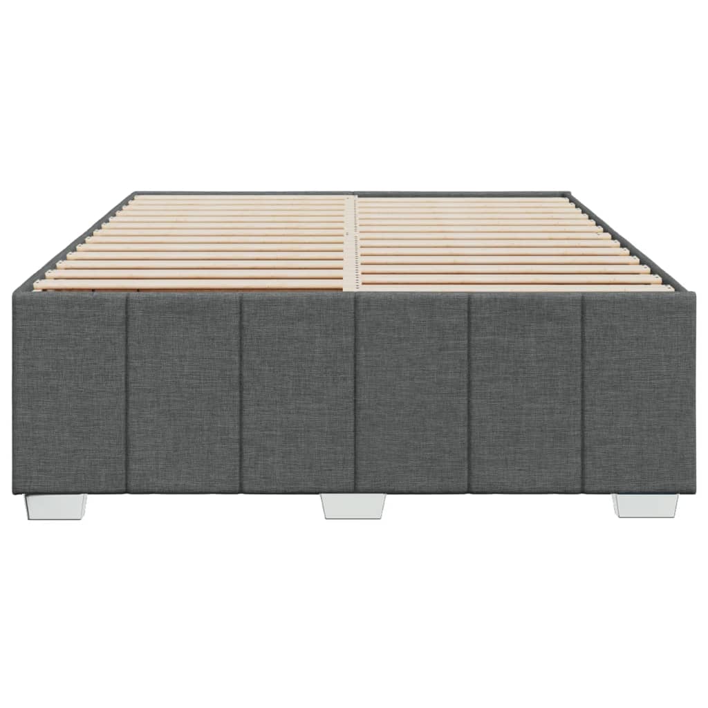 vidaXL Bedframe zonder matras stof donkergrijs 140x200 cm grijs, foto 4