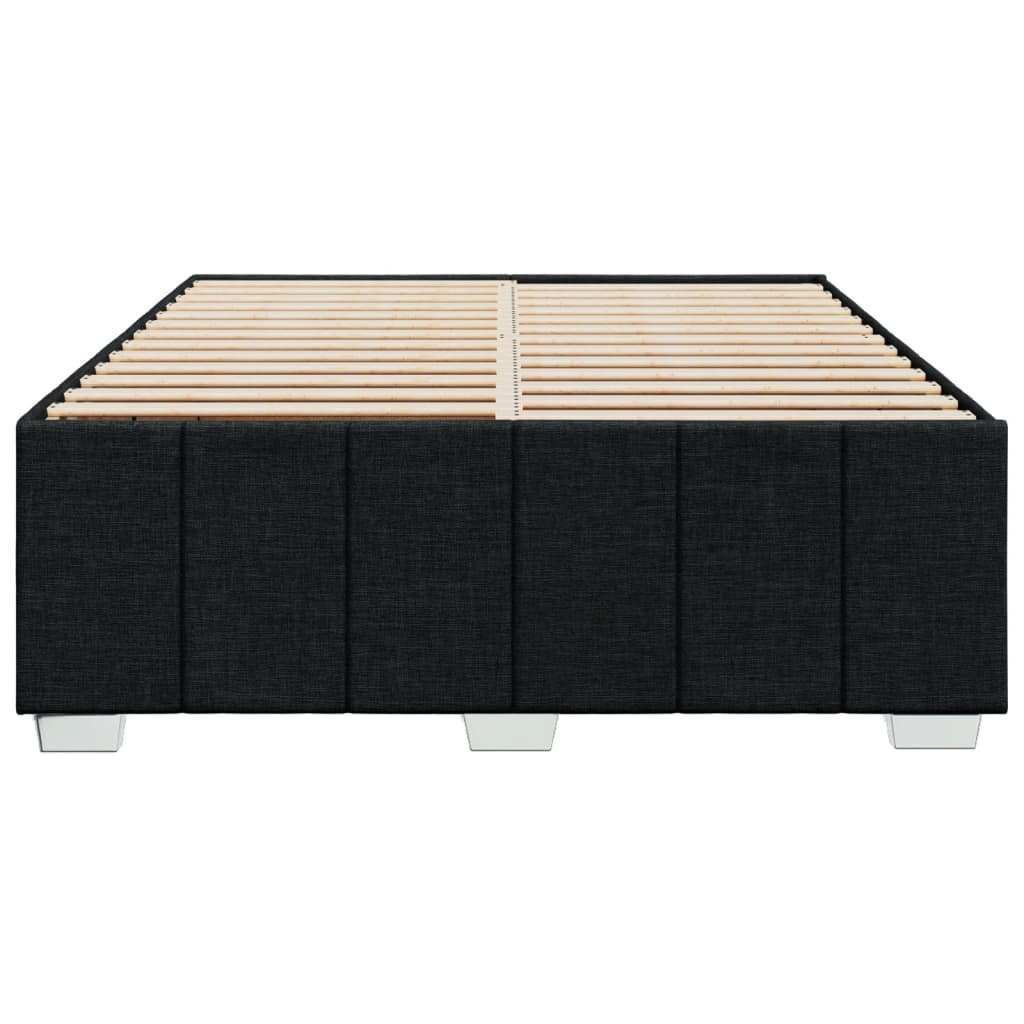vidaXL Bedframe zonder matras stof zwart 160x200 cm, foto 4