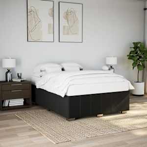 Rám postele bez matrace černý 160 x 200 cm textil - obrázek 1