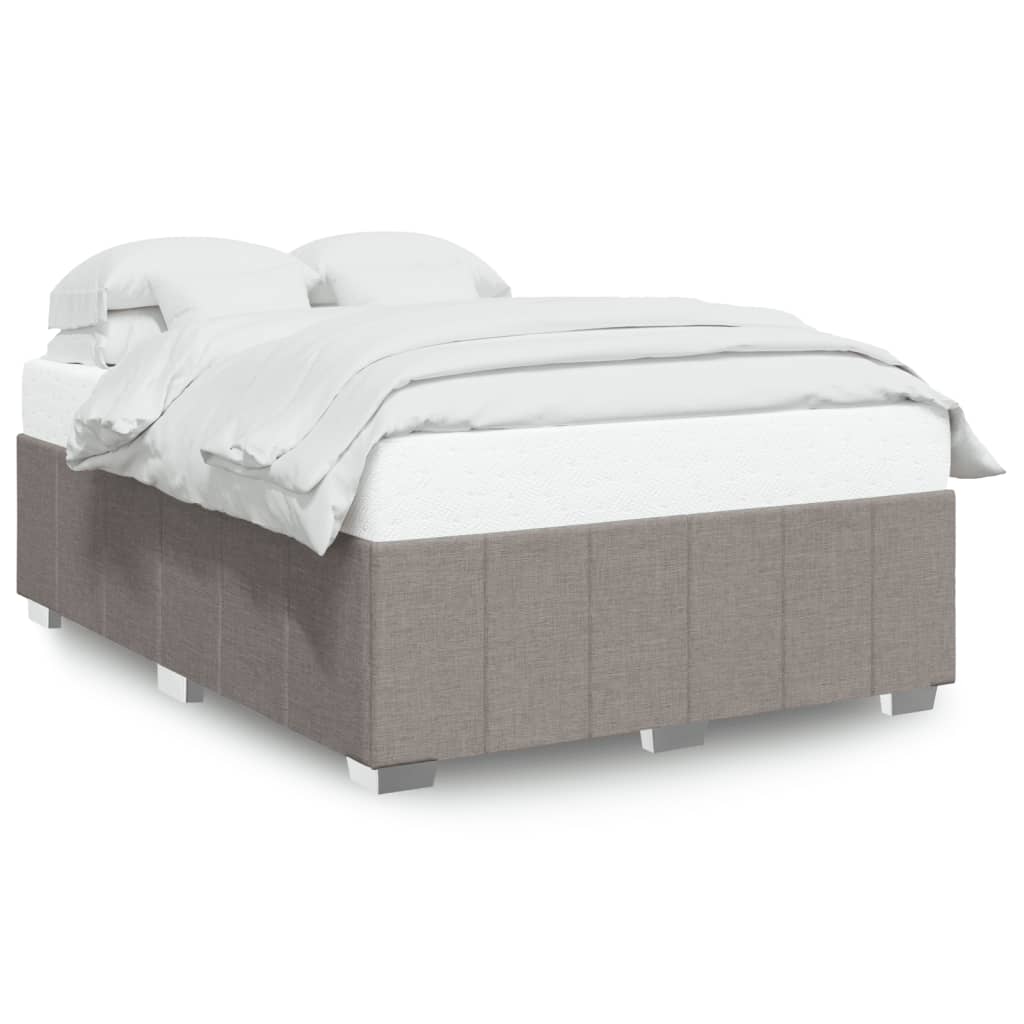 E-shop vidaXL Posteľ bez matracasivohnedá 160x200 cm látka
