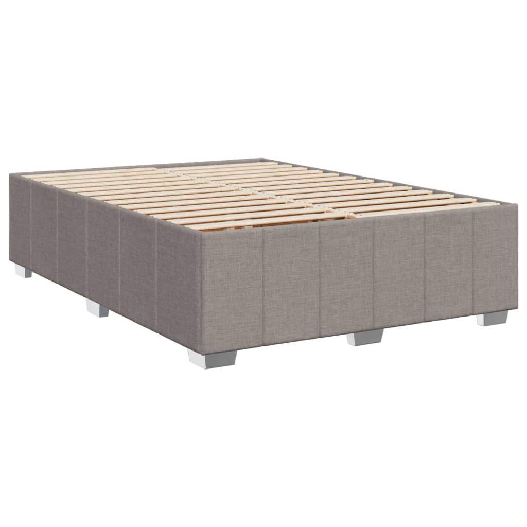vidaXL Bedframe zonder matras stof taupe 160x200 cm afbeelding