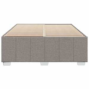 Rám postele bez matrace taupe 160 x 200 cm textil - obrázek 4