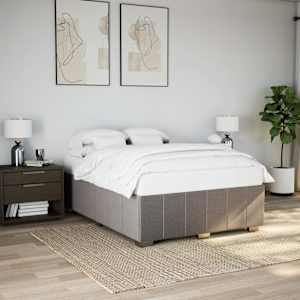 Posteljni okvir brez vzmetnice taupe 160x200 cm blago