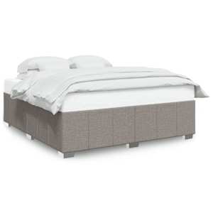 Rám postele bez matrace taupe 180 x 200 cm textil - obrázek 2