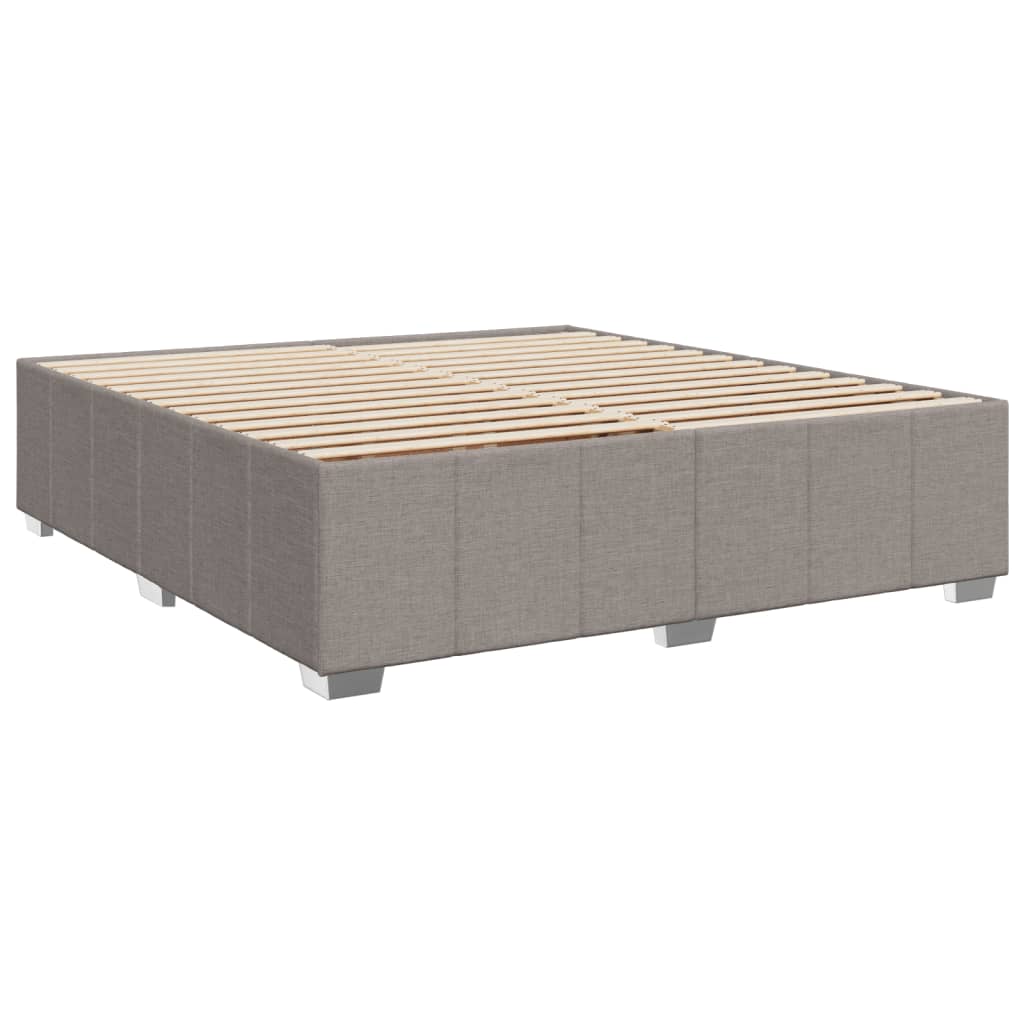vidaXL Bedframe zonder matras stof taupe 180x200 cm afbeelding