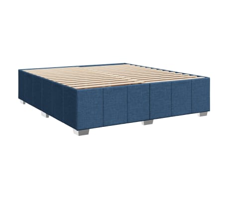 vidaXL Bettgestell ohne Matratze Blau 180x200 cm Stoff