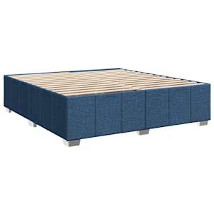 vidaXL Bettgestell ohne Matratze Blau 180x200 cm Stoff