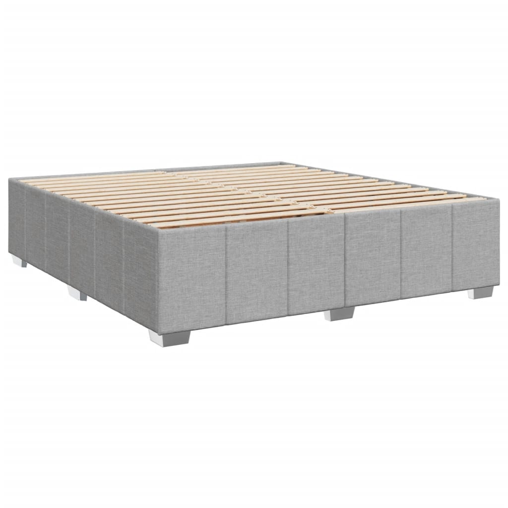 vidaXL Bedframe zonder matras stof lichtgrijs 200x200 cm afbeelding
