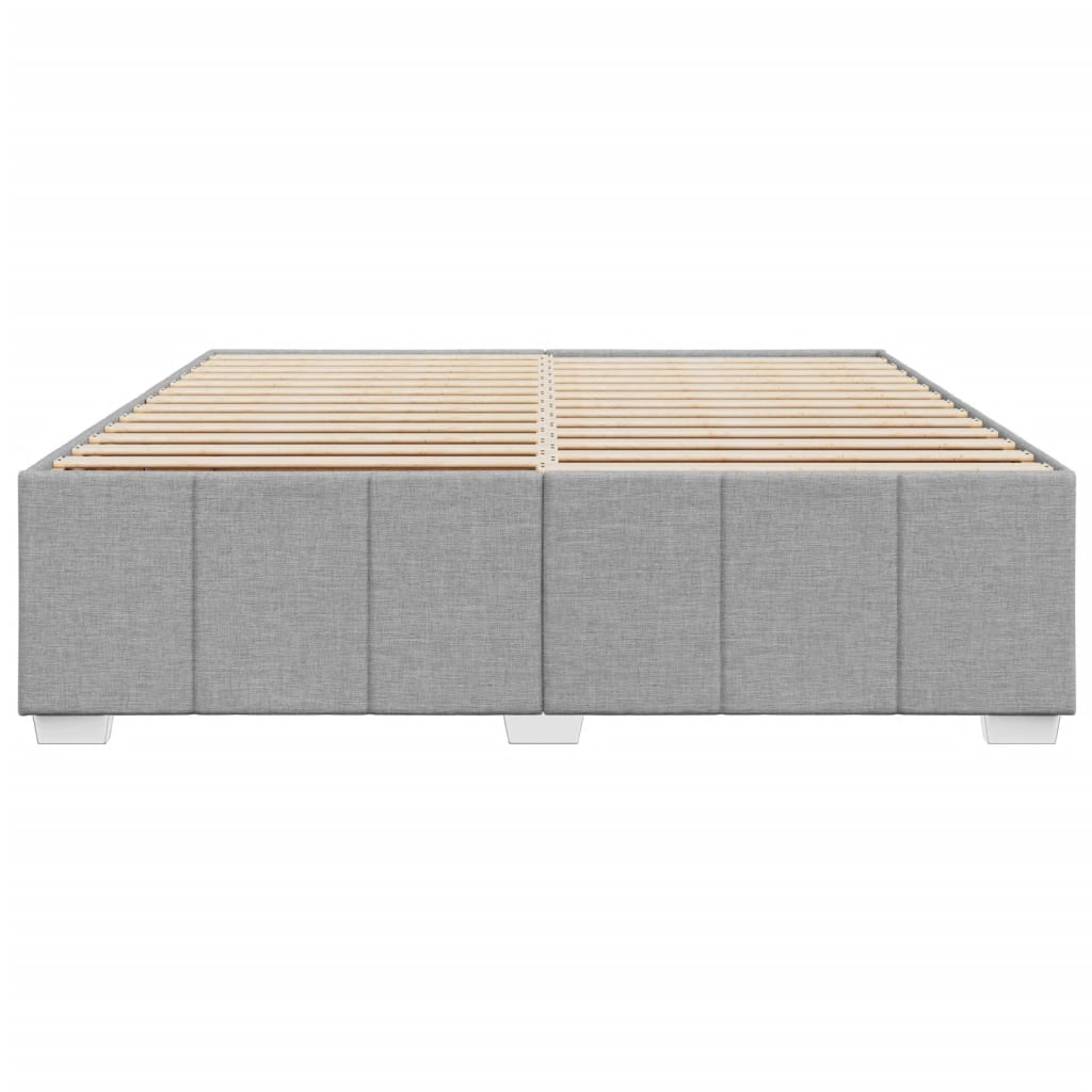 vidaXL Bedframe zonder matras stof lichtgrijs 200x200 cm grijs, foto 4