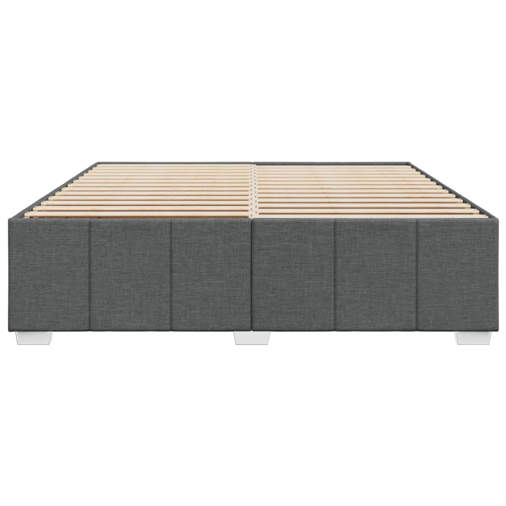 vidaXL Bedframe zonder matras stof donkergrijs 200x200 cm grijs, foto 4