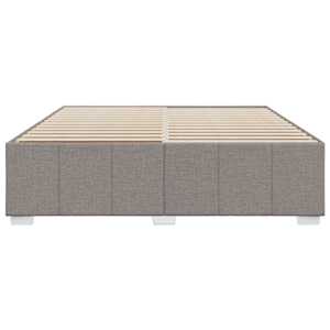 Rám postele bez matrace taupe 200 x 200 cm textil - obrázek 4