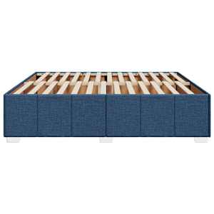 Rám postele bez matrace modrý 200 x 200 cm textil - obrázek 5