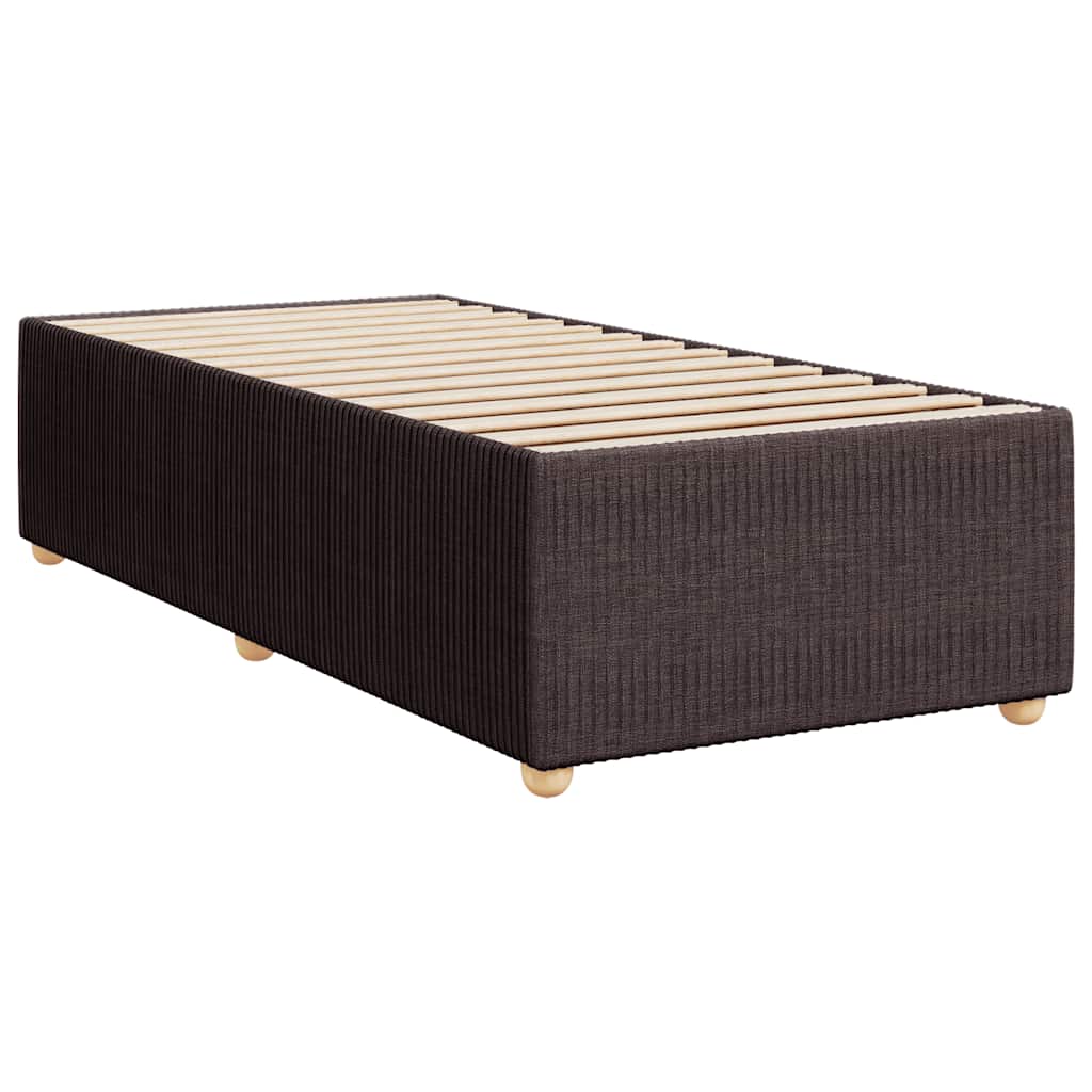 vidaXL Bedframe zonder matras 80x200 cm stof donkerbruin bruin, foto 2