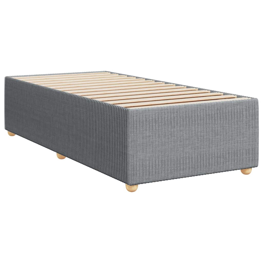 vidaXL Bedframe zonder matras 90x190 cm stof lichtgrijs grijs, foto 2