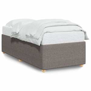 Rám postele bez matrací taupe 90x190 cm textil - obrázek 2