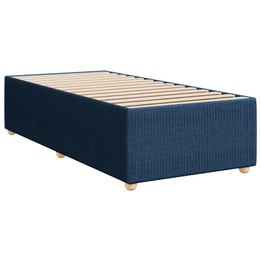 vidaXL Bedframe zonder matras 90x190 cm stof blauw afbeelding