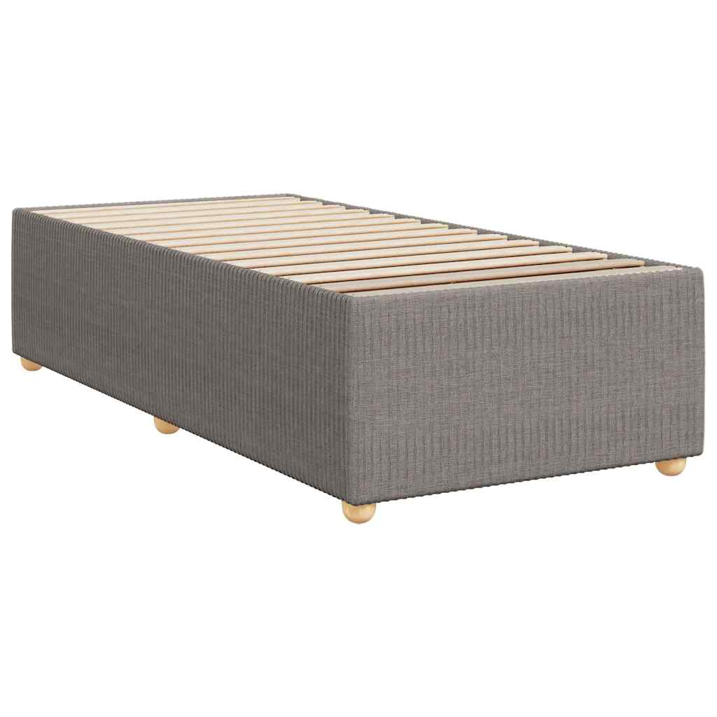 vidaXL Bedframe zonder matras 90x200 cm stof taupe, foto 2