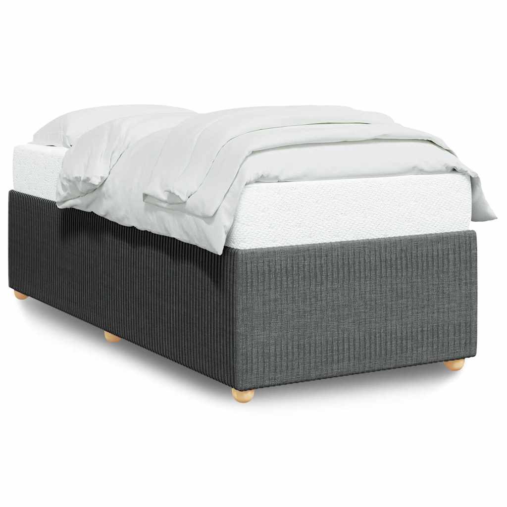 vidaXL Bedframe zonder matras 100x200 cm stof donkergrijs grijs, foto 3