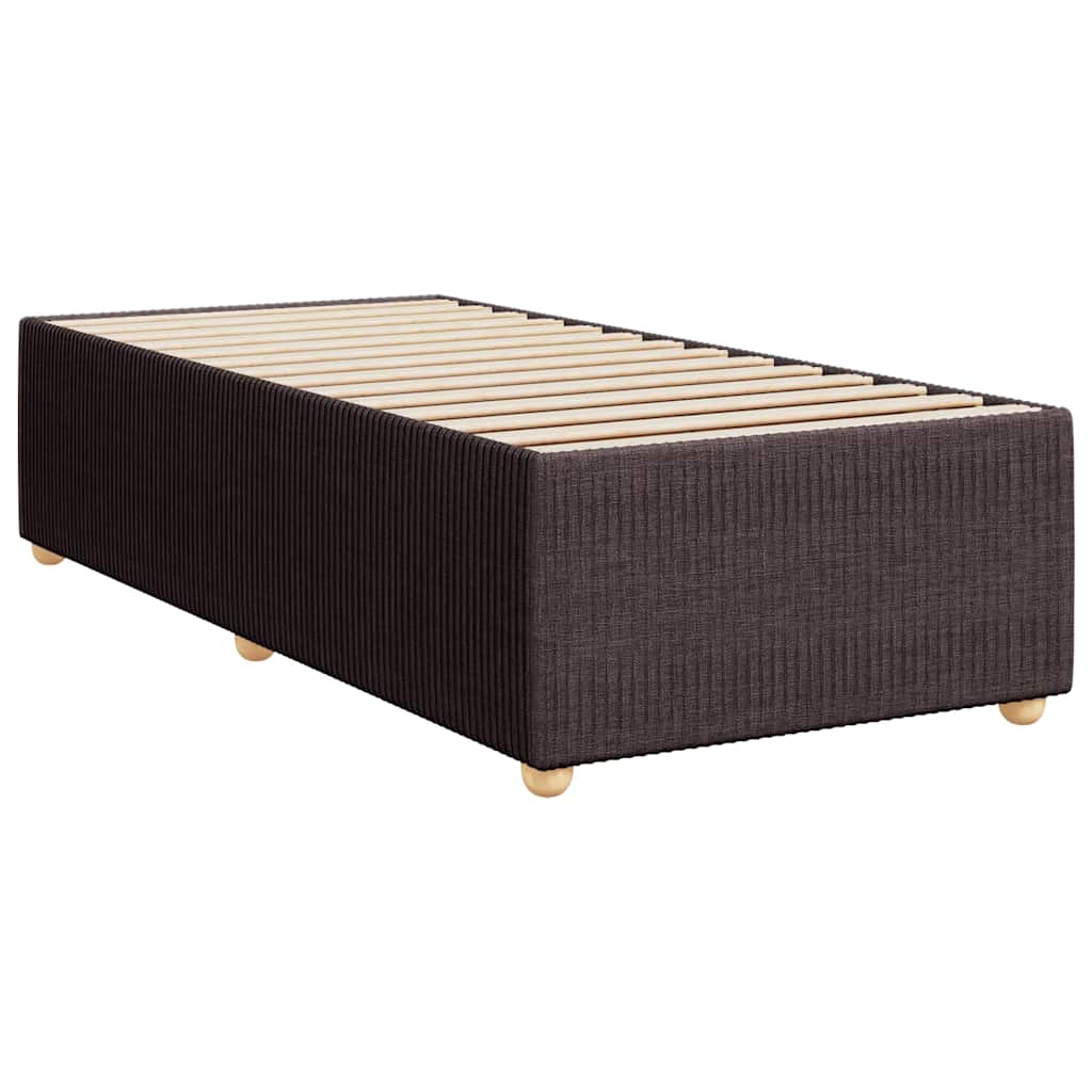 vidaXL Bedframe zonder matras 100x200 cm stof donkerbruin afbeelding