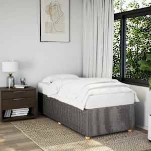 Posteljni okvir brez vzmetnice taupe 100x200 cm blago