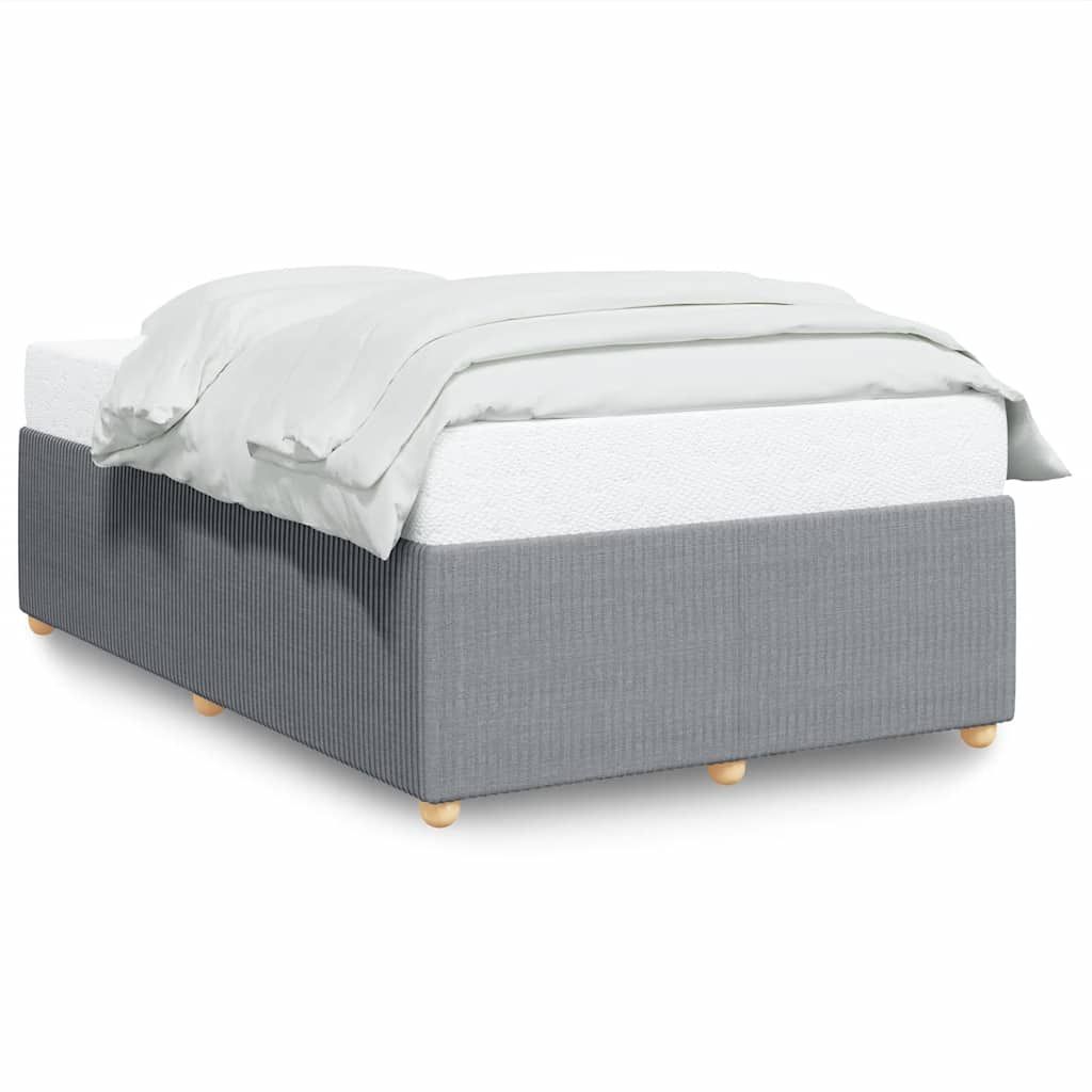 vidaXL Bedframe zonder matras 120x190 cm stof lichtgrijs grijs, foto 3