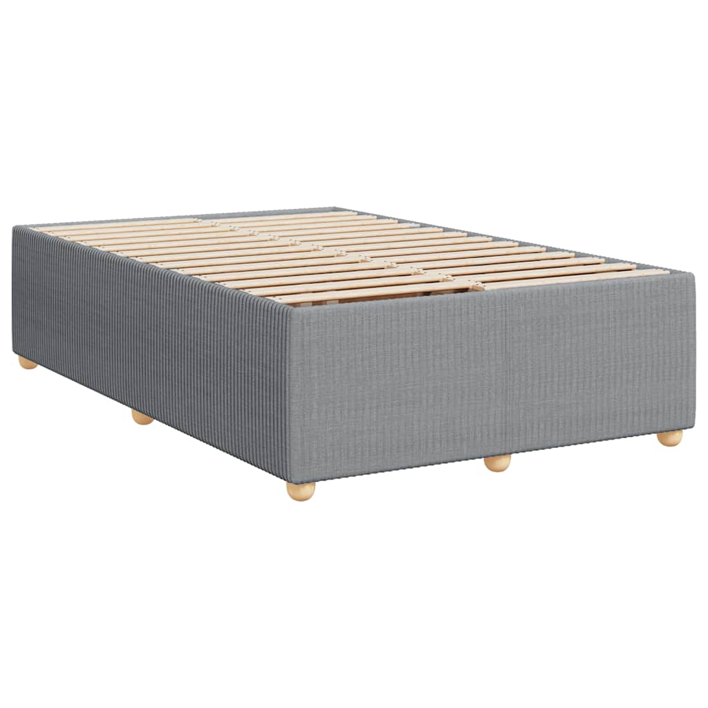 vidaXL Bedframe zonder matras 120x190 cm stof lichtgrijs afbeelding