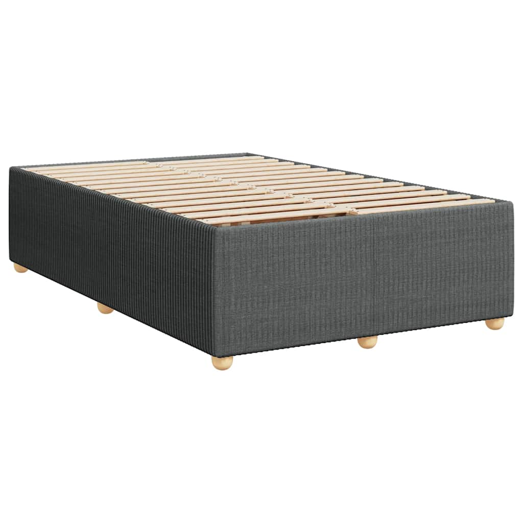 vidaXL Cadru de pat fără saltea gri închis 120x190 cm țesătură
