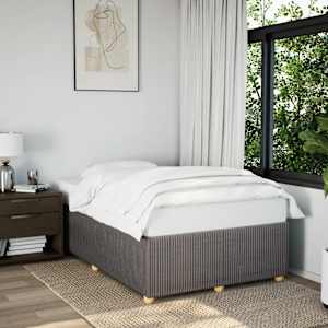 Posteljni okvir brez vzmetnice taupe 120x190 cm blago