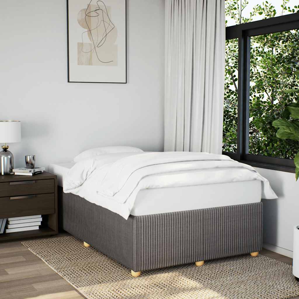vidaXL Cadru de pat fără saltea, gri taupe, 120x200 cm, textil