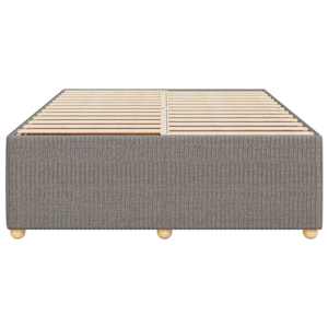 Rám postele bez matrace taupe 140 x 190 cm textil - obrázek 4