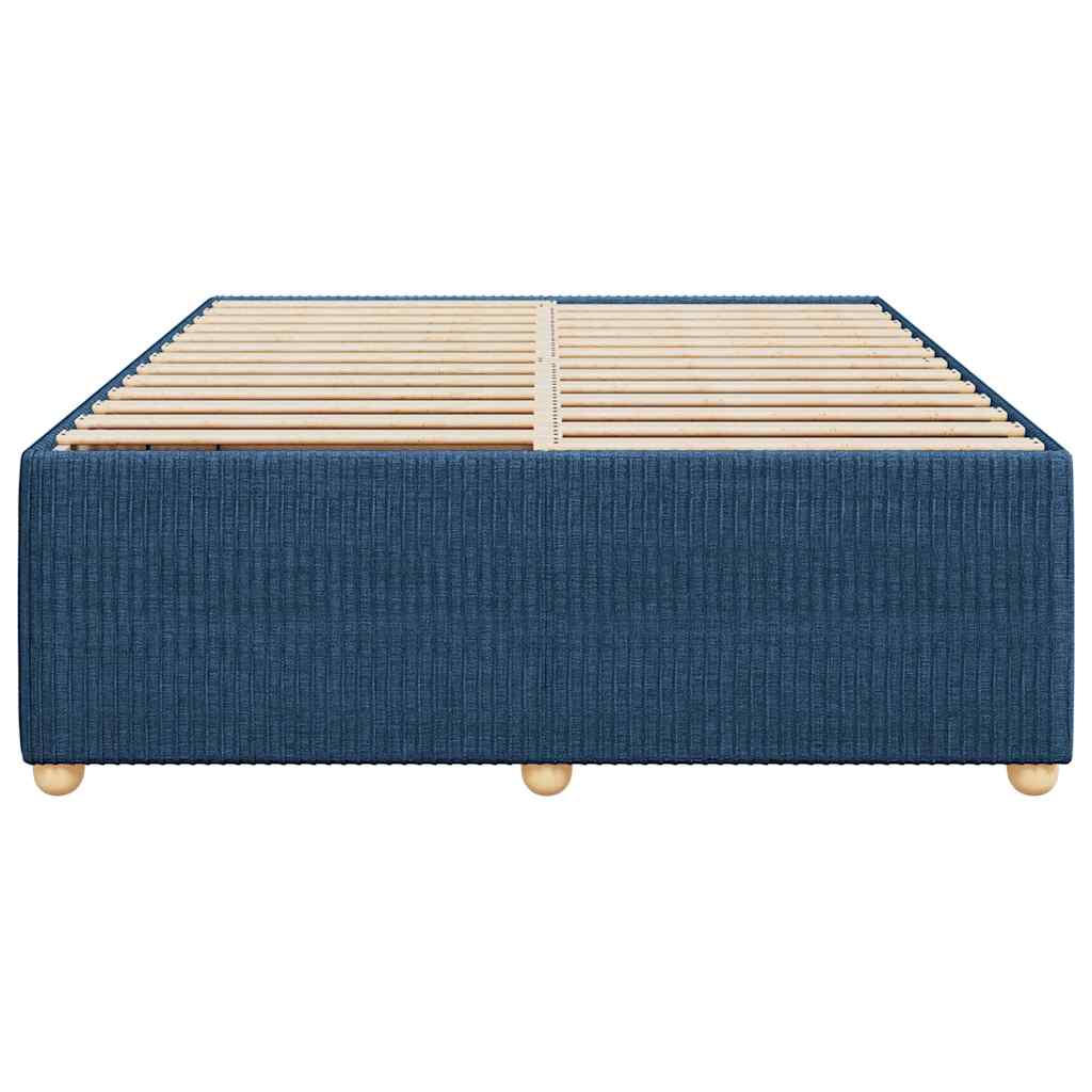vidaXL Bedframe zonder matras stof blauw 140x190 cm, foto 4