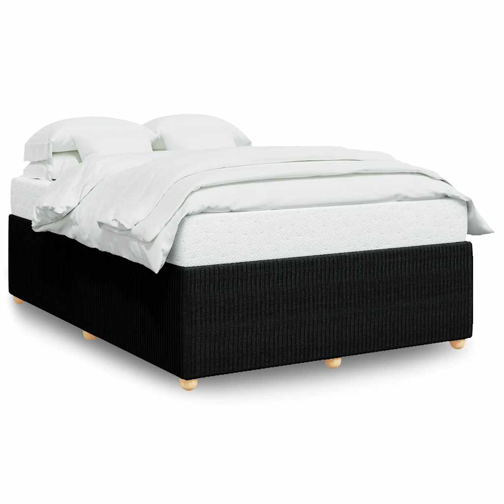 vidaXL Cadru de pat fără saltea, negru, 140x200 cm, textil