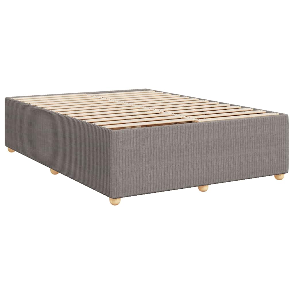 vidaXL Bedframe zonder matras stof taupe 140x200 cm afbeelding