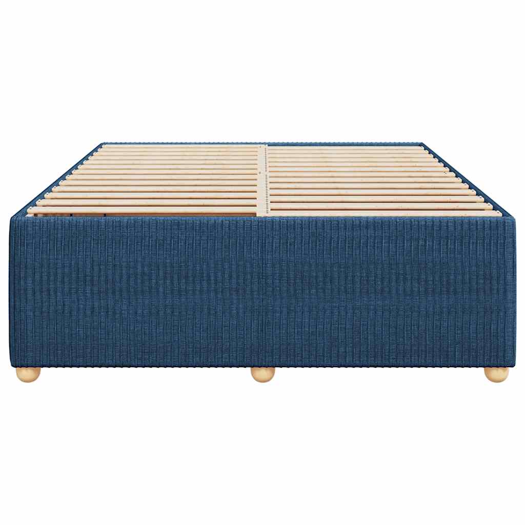 vidaXL Bedframe zonder matras stof blauw 140x200 cm, foto 4