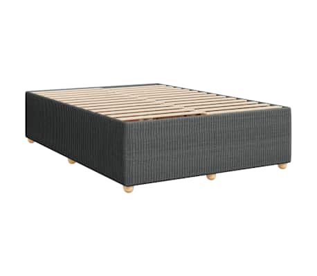 vidaXL Bedframe zonder matras stof donkergrijs 160x200 cm