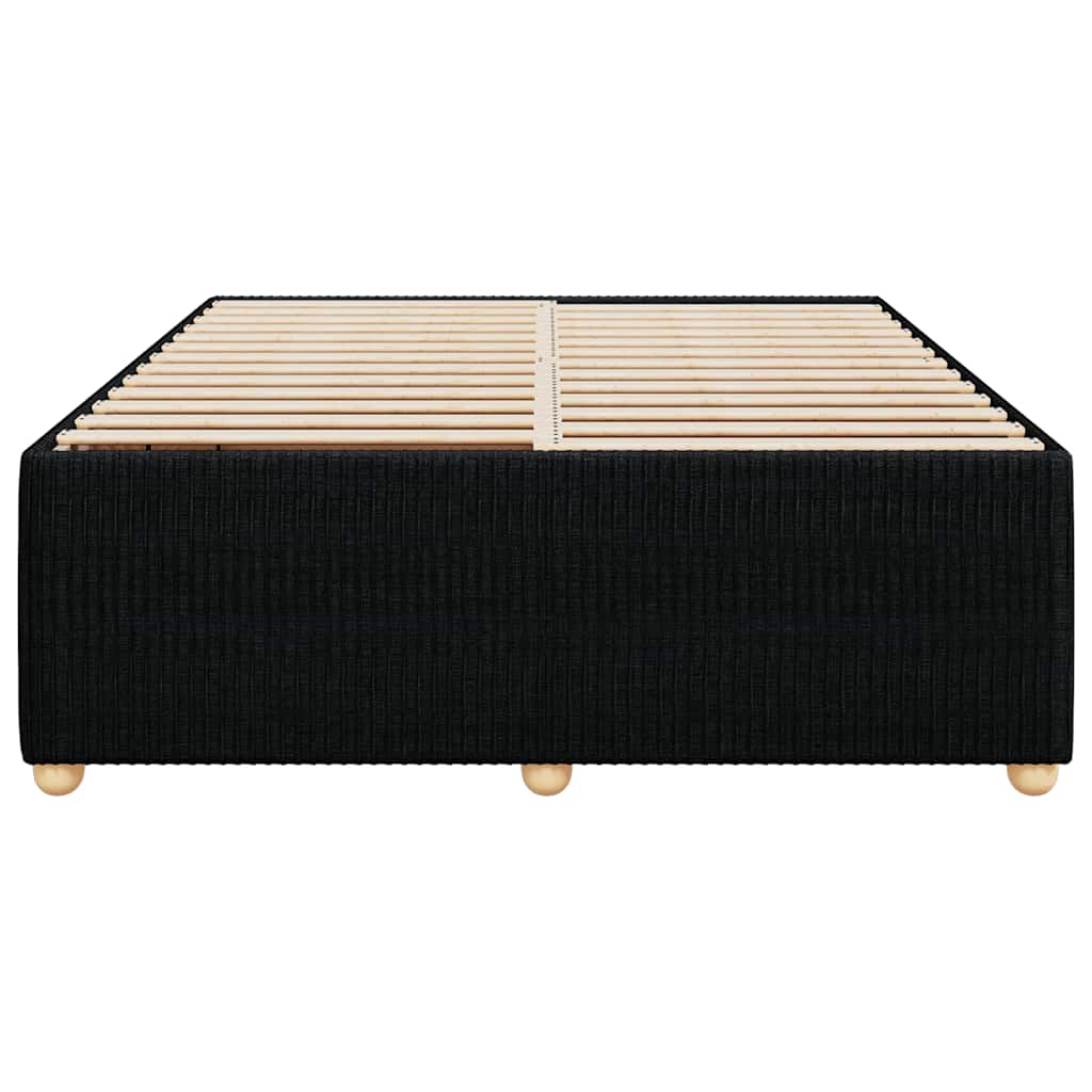vidaXL Bedframe zonder matras stof zwart 160x200 cm, foto 4