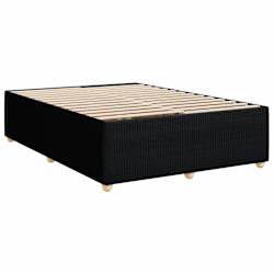 vidaXL Bedframe zonder matras stof zwart 160x200 cm