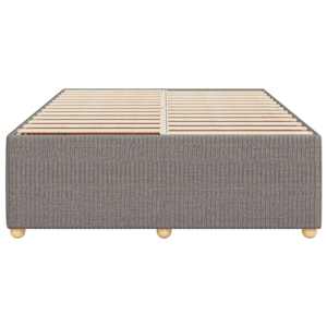 Rám postele bez matrace taupe 160 x 200 cm textil - obrázek 4