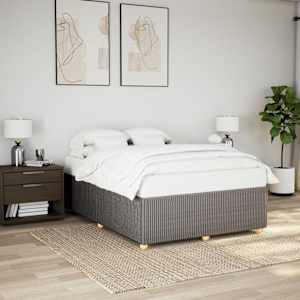 Posteljni okvir brez vzmetnice taupe 160x200 cm blago