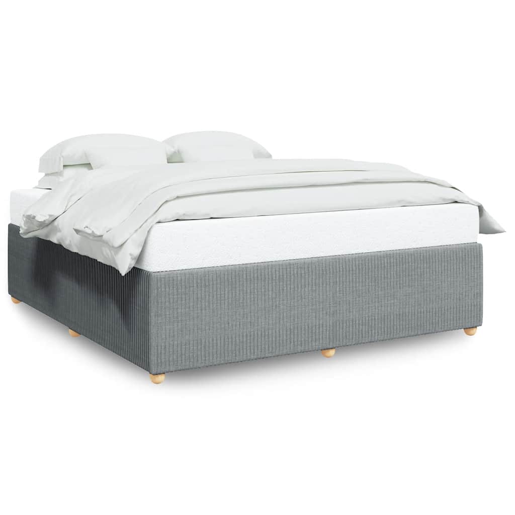 vidaXL Bedframe zonder matras stof lichtgrijs 180x200 cm grijs, foto 3