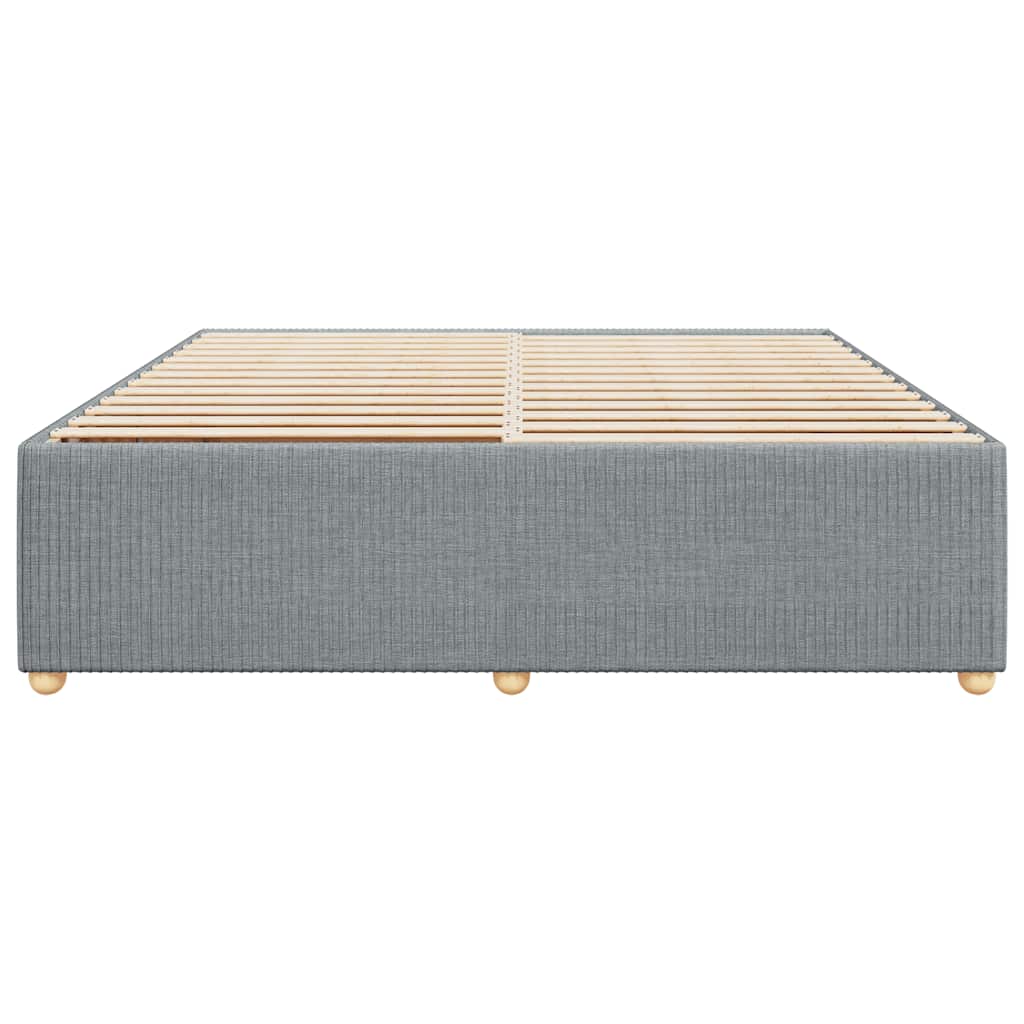 vidaXL Bedframe zonder matras stof lichtgrijs 180x200 cm grijs, foto 4