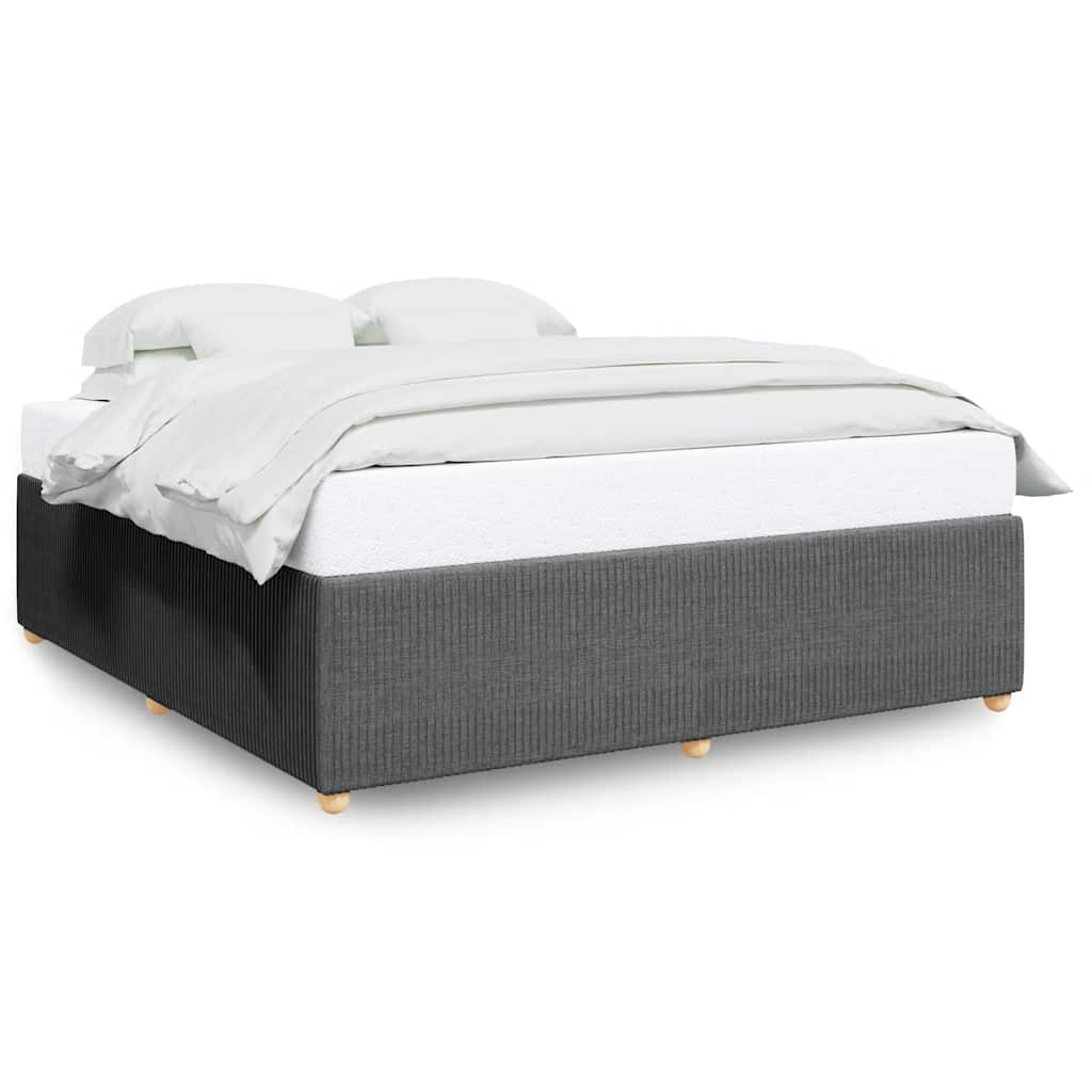 vidaXL Bedframe zonder matras stof donkergrijs 180x200 cm grijs, foto 3